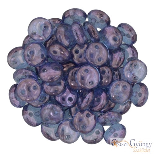 Luster Transparent Amethyst - 30 pc. - Two Hole Lentils, size: 6 mm (LE00030)