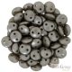 Pearl Coated Brown Sugar - 30 pc.- 2Hole Lentil Beads, Grösse: 6 mm (25005Al)