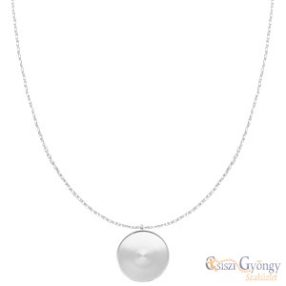   Rozsdamentes, finomszemű nyaklánc alap, 20 mm kabosonhoz - 1 db - ezüst színű, 45 cm (+lánchosszabbító)