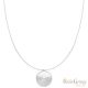 Polaris Steel Necklace with 20 mm cabochon Setting - 1 pcs. - silver color, stainless steel, 45 cm long