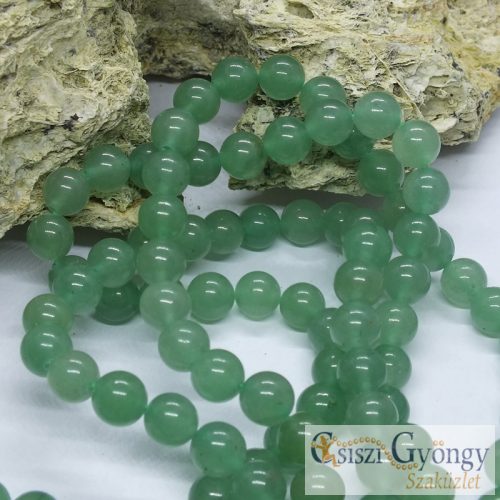 Aventurine zöld - 1 szál (kb. 48 db) - 8 mm