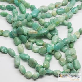   Amazonit - 1 szál (kb.42 db)- szabálytalan formák szálon, 8x13 mm