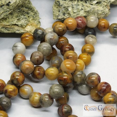 Natural Crazy Agate - 1 pcs. - 8 mm Gemstone Beads
