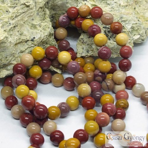 Natural Mookaite - 1 pcs. - 8 mm Gemstone Beads