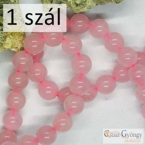 Rose Quartz - 1 Strand (ca. 46 beads) - 8 mm, Gemstone Beads
