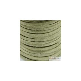   Halvány zöld - 50 centiméter - 3 mm széles valódi hasított bőrszál