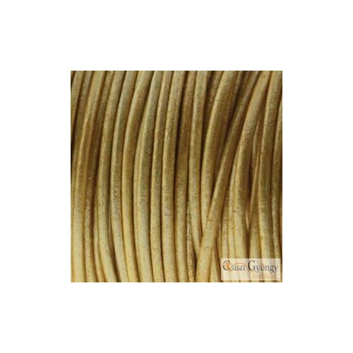 Gold - 0.5 meter - leather cord, 1 mm