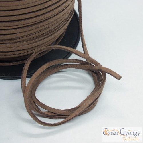 Brown Faux Suede Cords - 1 meter - 3 mm