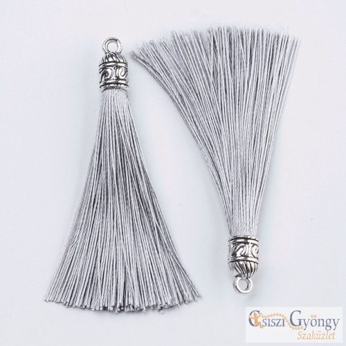 Light Gray Tassel - 1 pcs. - size: 60 mm long