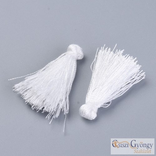 White Tassel - 1 pcs. - size: 30 mm long