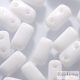 Opaque White - 30 pc. - Brick Beads 6x3 mm (03000)