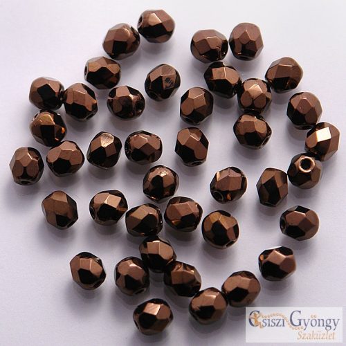 Dark Bronze - 50 pc. - Fire-polished Beads 3 mm (LZ23980)