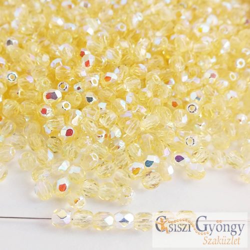 Citrin Yellow AB - 50 db - csiszolt gyöngy 3 mm (X80120)