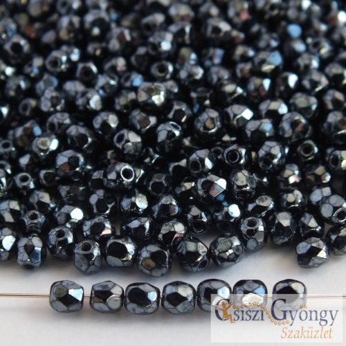 Hematite - 50 db - csiszolt gyöngy 3 mm (L23980)