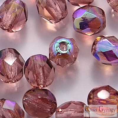 Amethyst AB - 50 db - csiszolt gyöngy 3 mm (X20060)