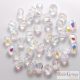 Crystal AB - 50 pc. - Fire-polished Beads 3 mm (X00030)