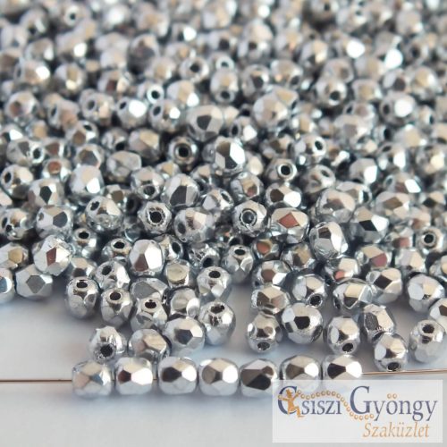 Silver  - 50 db - csiszolt gyöngy 3 mm (27000CR)