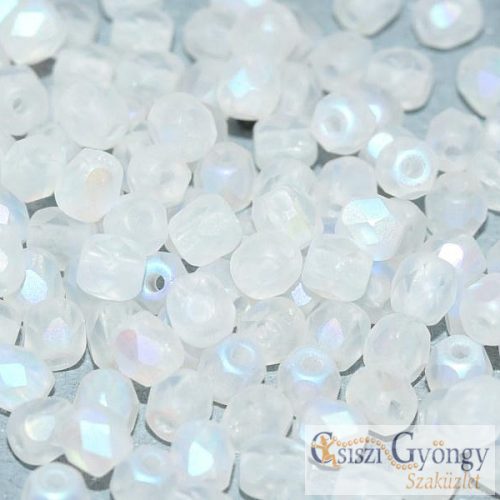 Matte Crystal AB - 50 db - csiszolt gyöngy 3 mm (MX00030)