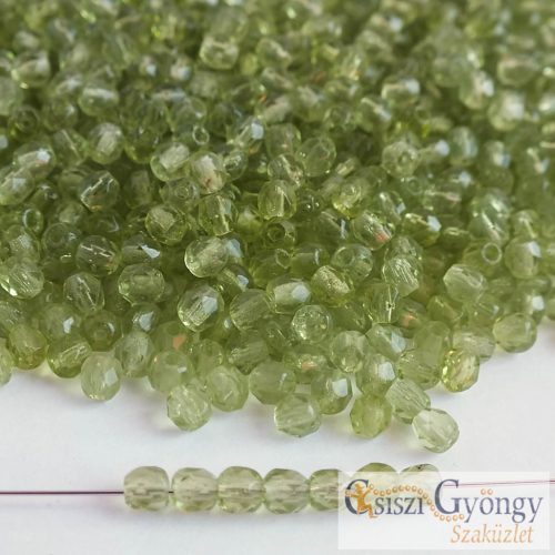 Olivine - 50 db - 3 mm csiszolt gyöngy (50230)