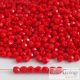 Opaque Red - 50 db - 3 mm csiszolt gyöngy (93200)