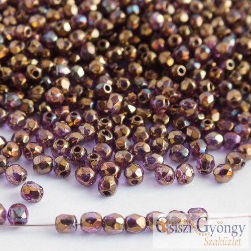 Crystal Bronze Vega - 50 db - 3 mm csiszolt gyöngy (LH00030)