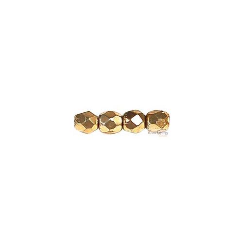 Golden - 50 db - 3 mm csiszolt gyöngy (97487CR)