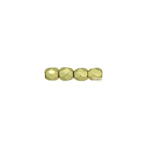C.T. Sat. Met. Limelight - 50 pcs. - 3 mm Fire-polished Beads (06B09)