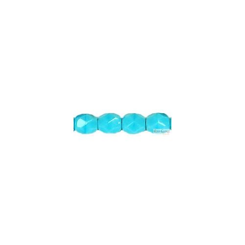 Opaque Blue Turquoise - 50 db - 3 mm csiszolt gyöngy (63030)