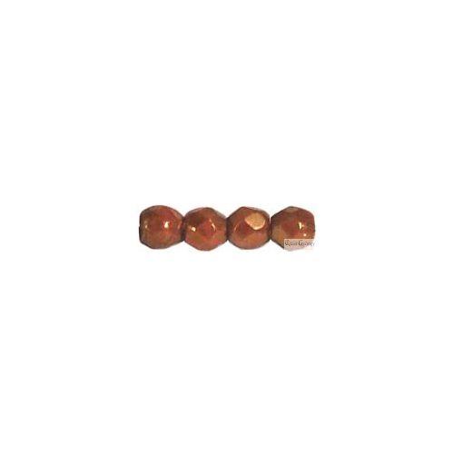 Luster Opaque Gold Topaz - 50 pcs. - 3 mm Fire-polished Beads (AK02010)