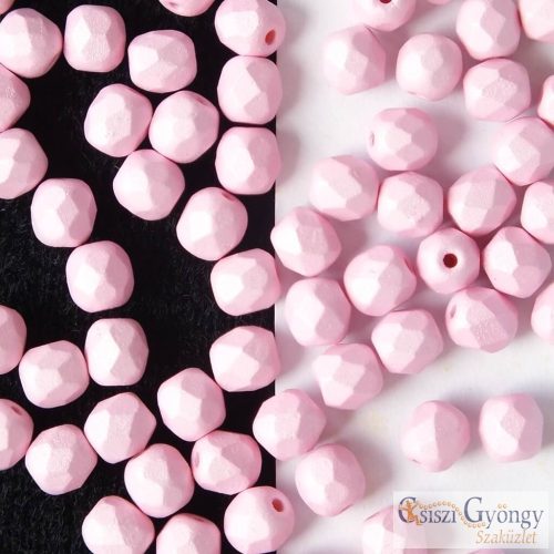 Powder Pastel Pink - 40 pcs - 4 mm Fire-polished Beads (29305AL)