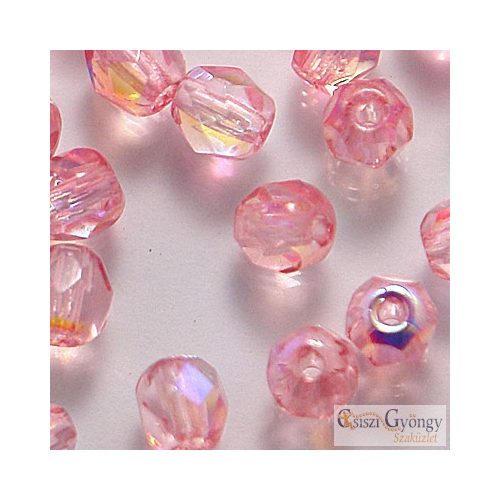 C. Milky Pink AB - 40 pc. - 4 mm Fire-polished Beads (K1704)