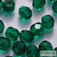 Dark Emerald - 40 pc. -  fire-polished beads 4 mm (50740)