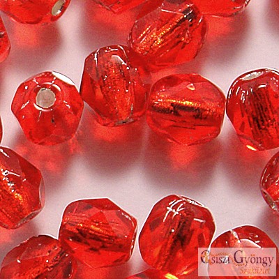 Silver Lined Siam Ruby csiszolt üveggyöngy (SL90080)