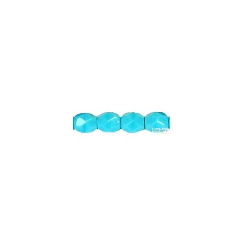 Blue Turquoise - 40 db - csiszolt gyöngy 4mm (63030)