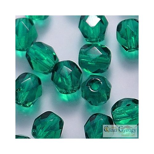 Green Emerald - 40 pc. - 4 mm Fire-polished Beads (50140)