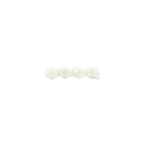 Pearl Shine White - 40 db - 4 mm csiszolt üveggyöngy (24001AL)