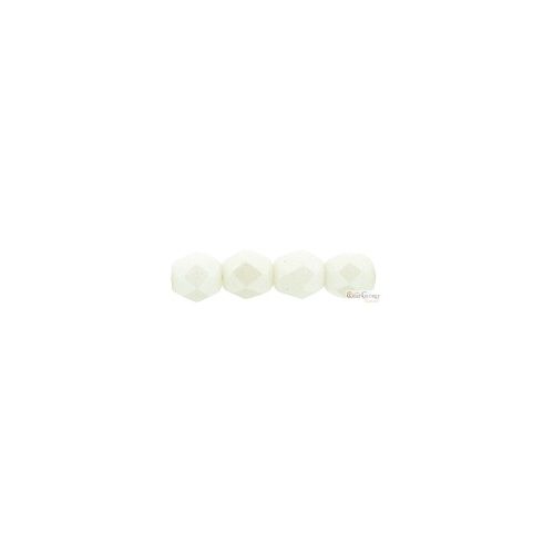 Pearl Shine White - 40 pc. - 4 mm Fire-polished Beads (24001AL)