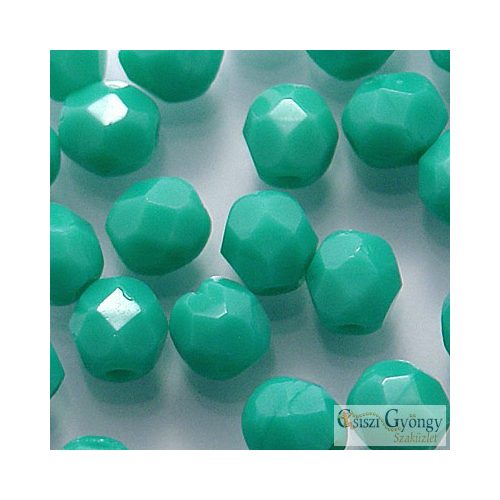 Opaque Turquoise - 40 pc. - 4 mm fire-polished beads (63130)