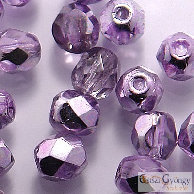 Coated Silver Violet csiszolt gyöngy (K2208CR)