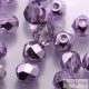 Coated Silver Violet - 40 pc. - 4 mm fire-polished beads (K2208CR)