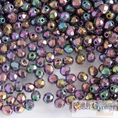 Iris Purple - 40 pc. - 4 mm fire-polished beads (21495JT)