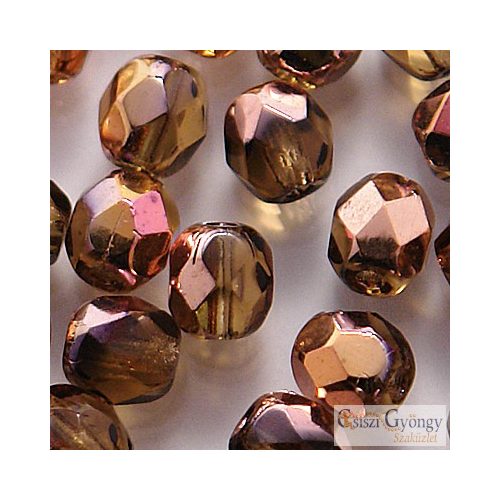 Copper Smoky Topaz - 40 pc. - 4 mm Fire-polished Beads (C10230)