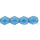 Sueded Gold Capri Blue - 40 pc. - 4 mm Fire-polished Beads (S6C60080)