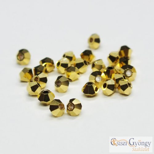 Crystal Aurum Full - 1 db - 3 mm bikon gyöngy