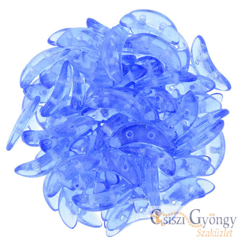 Transparent Sapphire - 20 db - Crescent gyöngy (30050)