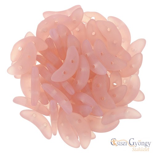Matte Opal Pink - 20 pc. - Crescent Beads (M71010)