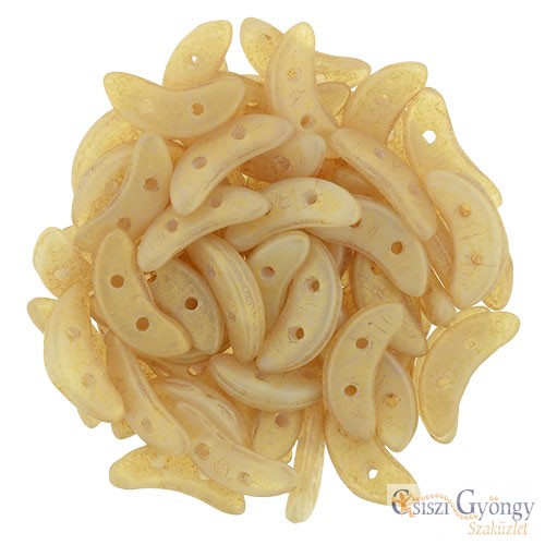 Pacifica Milky Ginger - 20 pc. - Crescent Beads (S1009AL)