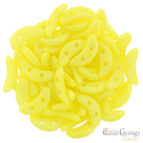 Opaque Buttercup - 20 pc. - Crescent beads (S0007WH)