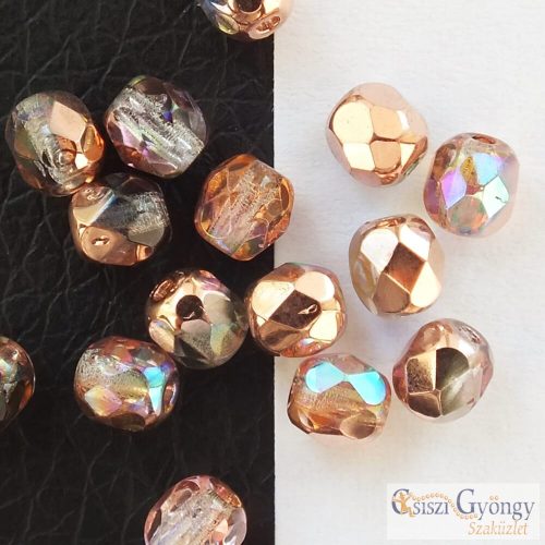 Crystal Copper Rainbow - 40 pcs. - 4 mm Fire-polished Beads (98533)
