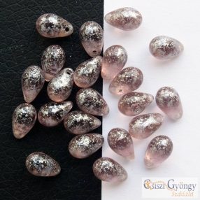 Silver Splash Rosaline Dropp - 1 pcs. - 6x9 mm